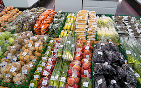 道の駅うすいで販売されている新鮮な野菜